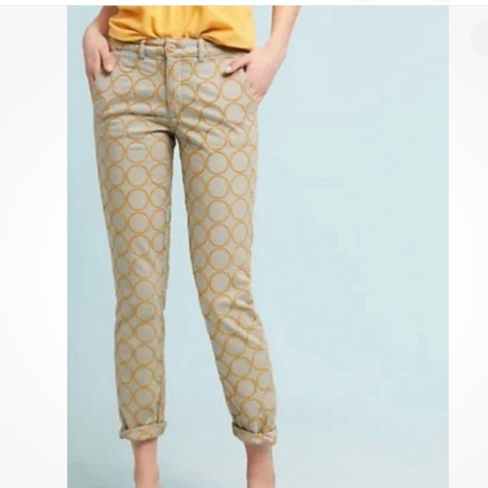 Anthropologie Chino‎ embroidered size 26
